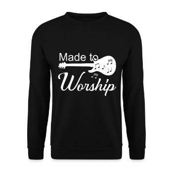 Christliches Design für die Anbetung - Unisex Pullover - Schwarz - Vorne - Alina (178cm) & Michal (187cm)