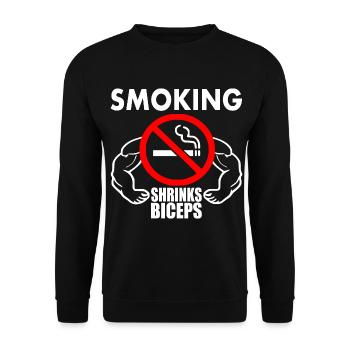 Smoking shrinks the biceps - Sweat-shirt Unisexe - noir - Devant - Alina (178cm) & Michal (187cm)
