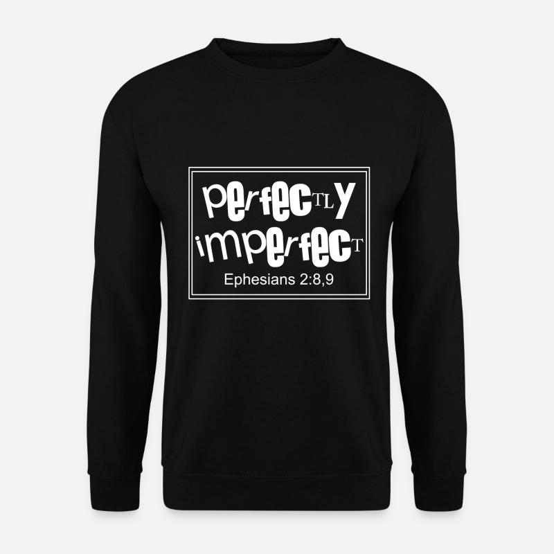 Christliches Design unvollkommen perfekt - Unisex Pullover - Schwarz