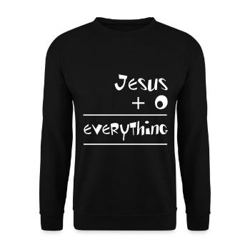 Le design chrétien Jésus et zéro est tout - Sweat-shirt Unisexe - noir - Devant - Alina (178cm) & Michal (187cm)
