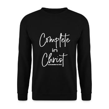 Christliches Design komplett in Christus Kolosser 2 - Unisex Pullover - Schwarz - Vorne - Alina (178cm) & Michal (187cm)