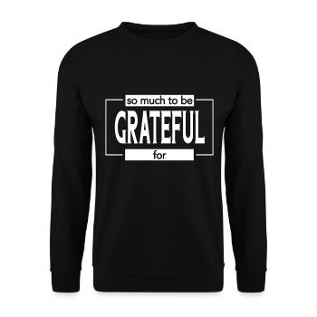 Christian Design Grateful - Unisex Sweatshirt - black - Front - Alina (178cm) & Michal (187cm)