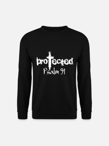 Christian Design Protected Psalm 91 - Unisex Sweatshirt - black