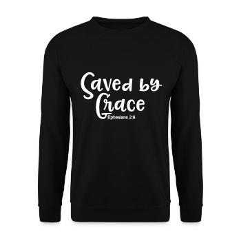 Le design chrétien sauvé par la grâce - Sweat-shirt Unisexe - noir - Devant - Alina (178cm) & Michal (187cm)