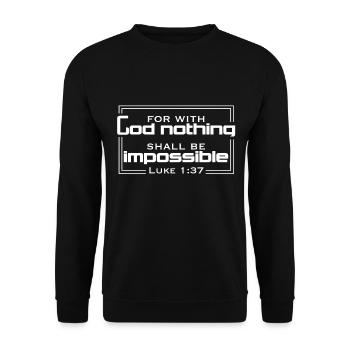 Christlicher Plan für mit Gott Nichts soll sein - Unisex Pullover - Schwarz - Vorne - Alina (178cm) & Michal (187cm)
