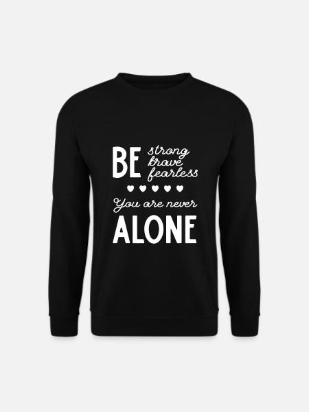 Christliches Design sei stark, mutig, furchtlos. Du - Unisex Pullover - Schwarz