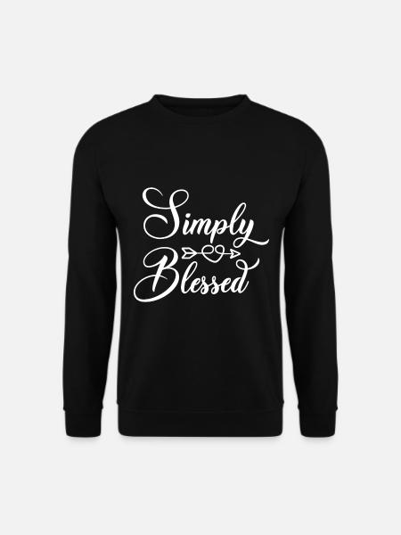 Christian Design Simply Blessed - Unisex Sweatshirt - black