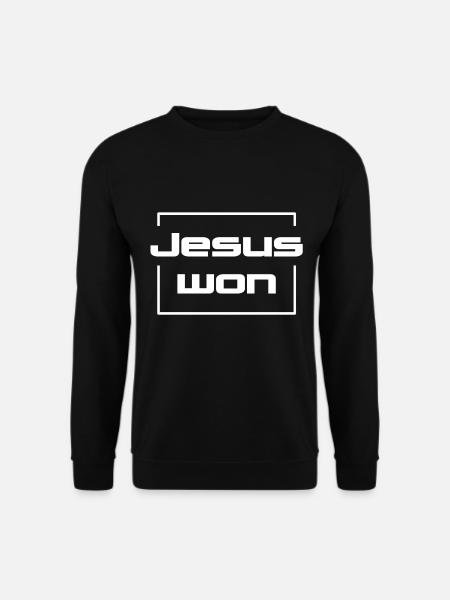 Christliches Design Jesus Won - Unisex Pullover - Schwarz