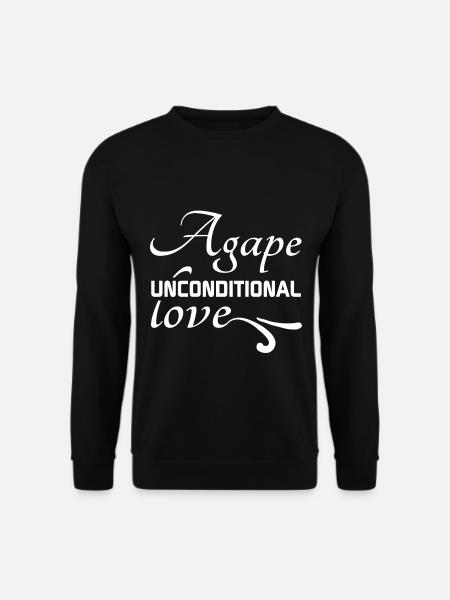 Christian Design Agape, bedingungslose Liebe - Unisex Pullover - Schwarz