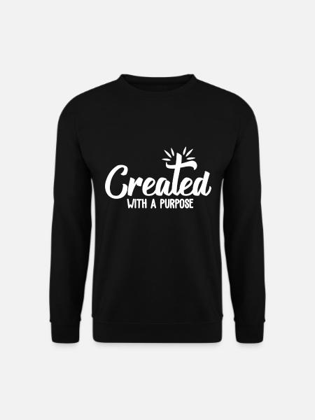 Christliches Design mit einem Zweck geschaffen - Unisex Pullover - Schwarz