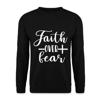 La foi chrétienne sur la peur - Sweat-shirt Unisexe - noir - Devant - Alina (178cm) & Michal (187cm)