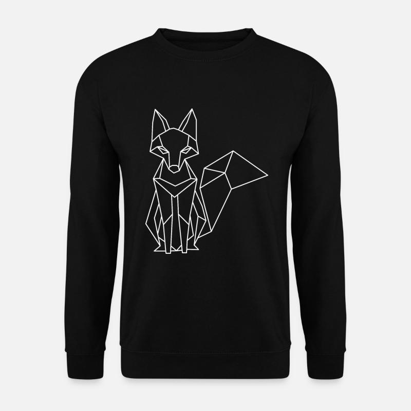Polygon Fox – Œuvre d’art géométrique - Sweat-shirt Unisexe - noir