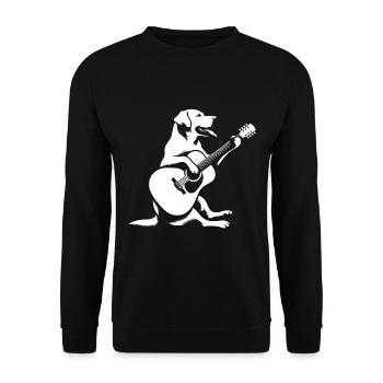 Labrador Guitar Ballad - Unisex Sweatshirt - black - Front - Alina (178cm) & Michal (187cm)