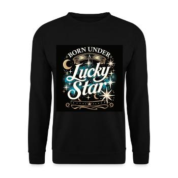 Bonne étoile - Sweat-shirt Unisexe - noir - Devant - Alina (178cm) & Michal (187cm)