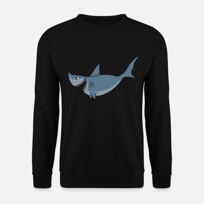 Shark shark ocean comic cartoon - Unisex Sweatshirt - black