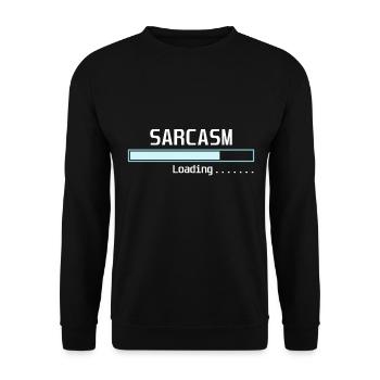 Sarcasm invites ... funny gift T-shirt - Unisex Sweatshirt - black - Front - Alina (178cm) & Michal (187cm)