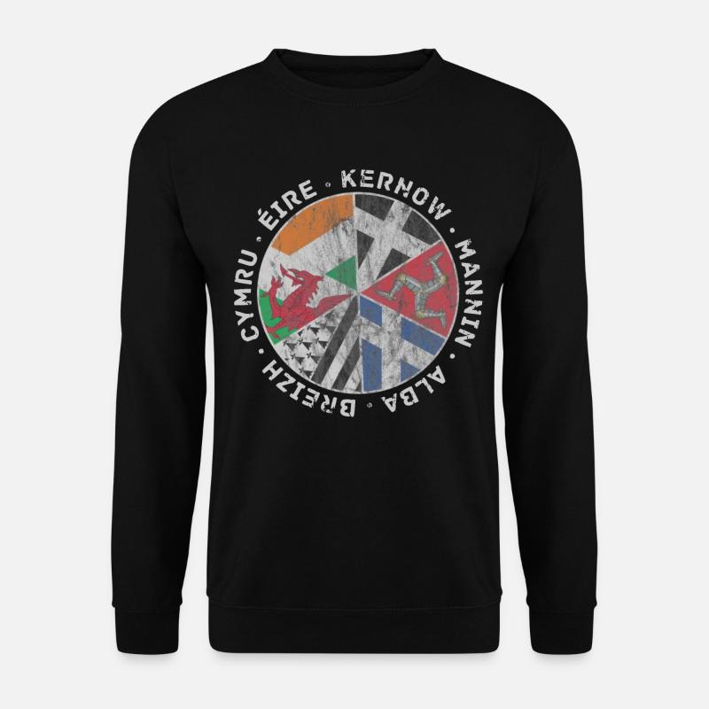 Drapeaux celtiques vintage IOM - Sweat-shirt Unisexe - noir