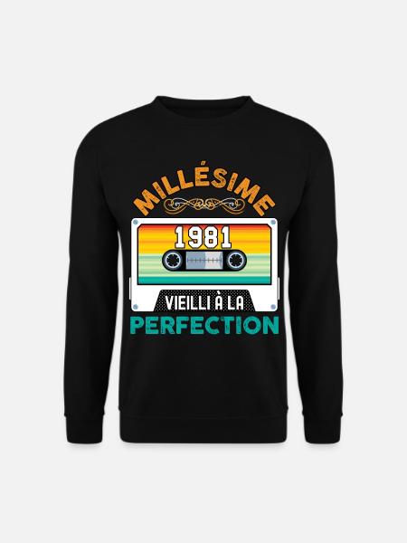 40 Jahre 1981 Jahrgang Kassette Jubiläum retro - Unisex Pullover - Schwarz