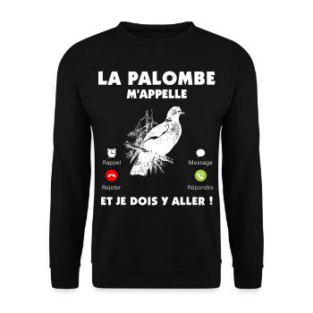 Chasseur de palombe, chasse petits gibier - Sweat-shirt Unisexe - noir - Devant - Alina (178cm) & Michal (187cm)