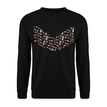 Wachs Love Bogolan - Unisex Pullover - Schwarz - Vorne - Alina (178cm) & Michal (187cm)