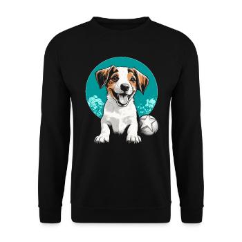 Jack Russell - Sweat-shirt Unisexe - noir - Devant - Alina (178cm) & Michal (187cm)