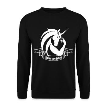 Unicorn Wisdom - Unisex Sweatshirt - black - Front - Alina (178cm) & Michal (187cm)