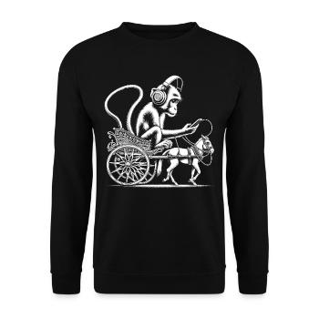 Groove-Monkey - Unisex Pullover - Schwarz - Vorne - Alina (178cm) & Michal (187cm)