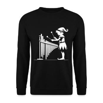 Nächtliches Elfenspiel - Unisex Pullover - Schwarz - Vorne - Alina (178cm) & Michal (187cm)