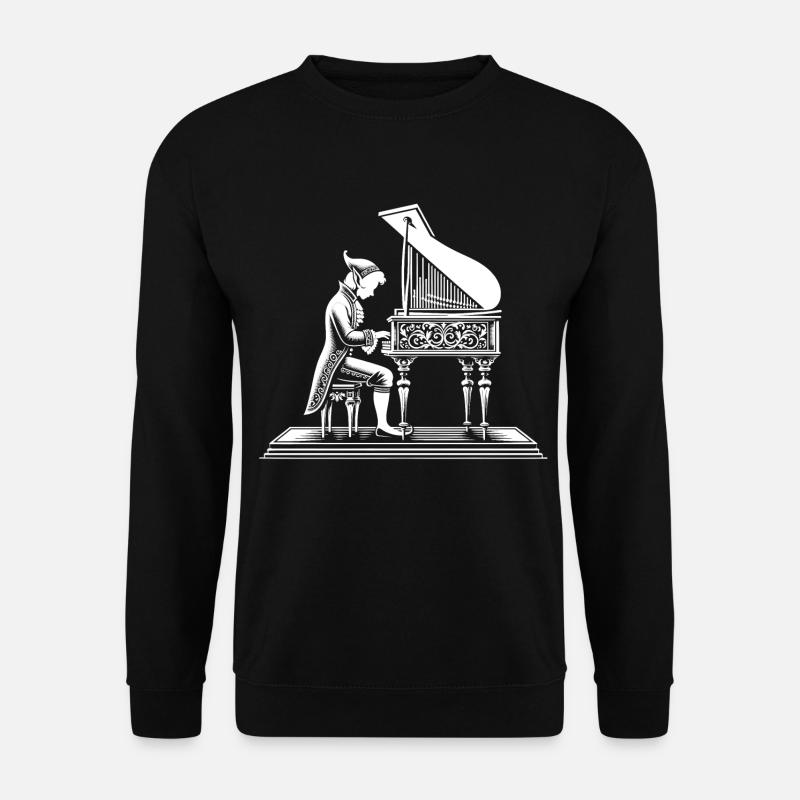 Elf am Clavichord - Unisex Pullover - Schwarz