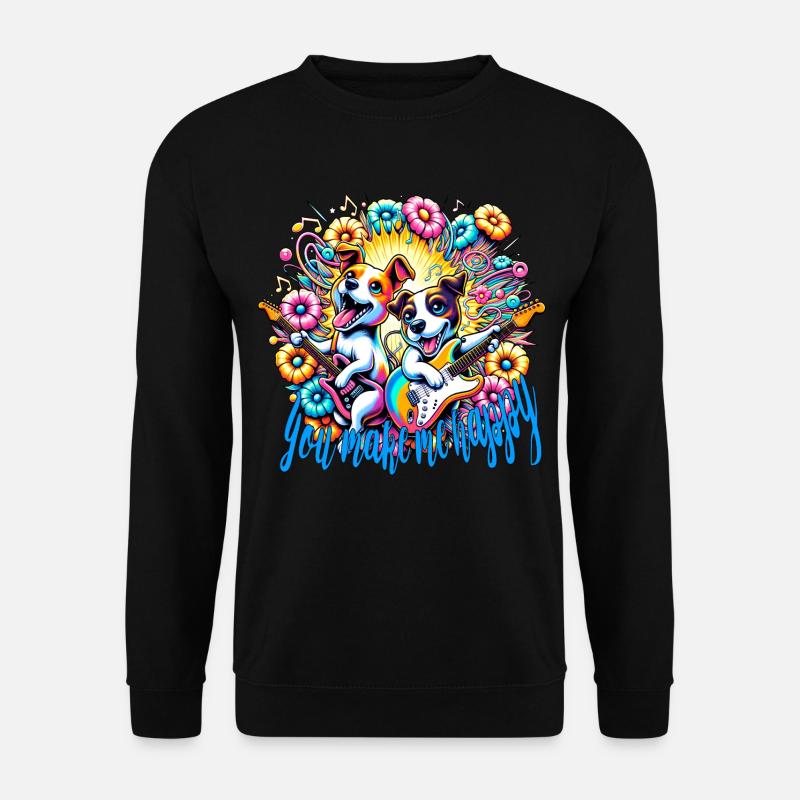 You make me happy - Unisex Sweatshirt - black