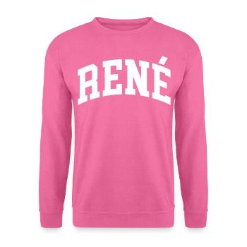 René - Sweat-shirt Unisexe - rose - Devant