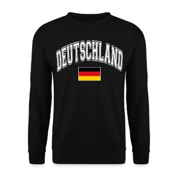 Germany Flag - Unisex Sweatshirt - black - Front - Alina (178cm) & Michal (187cm)