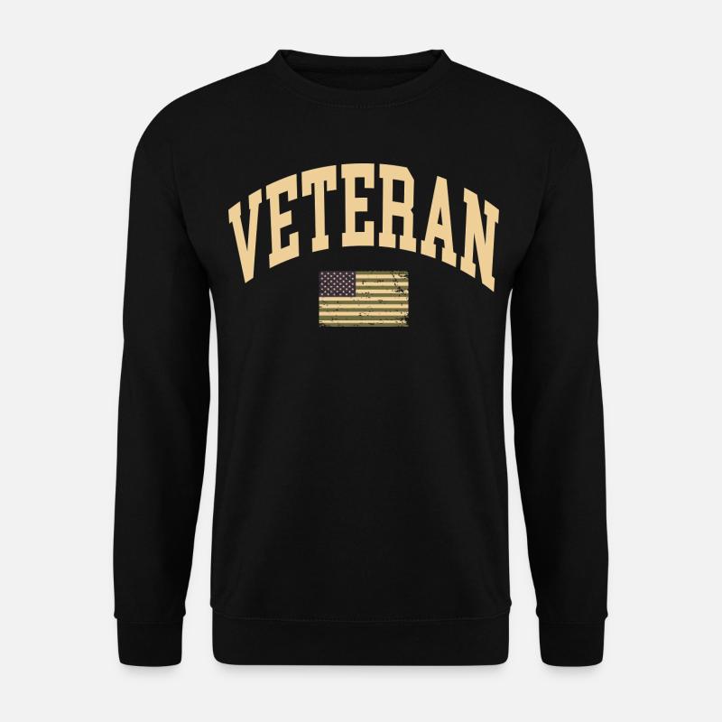 Drapeau vétéran des États-Unis - Sweat-shirt Unisexe - noir