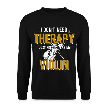 Violon violon musicien musique instrument cadeau - Sweat-shirt Unisexe - noir - Devant - Alina (178cm) & Michal (187cm)