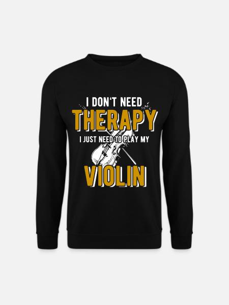 Violine Geige Musiker Musik Instrument Geschenk - Unisex Pullover - Schwarz