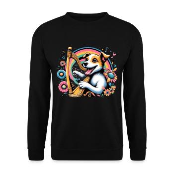 Harp sounds in the heartbeat - Unisex Sweatshirt - black - Front - Alina (178cm) & Michal (187cm)