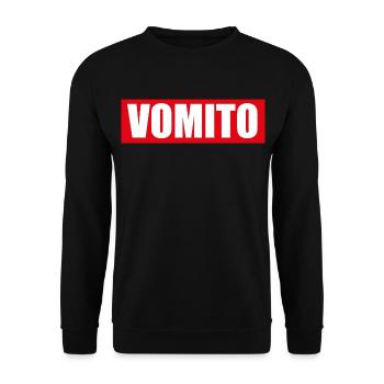 vomito vomis galette soirée alcool - Sweat-shirt Unisexe - noir - Devant - Alina (178cm) & Michal (187cm)