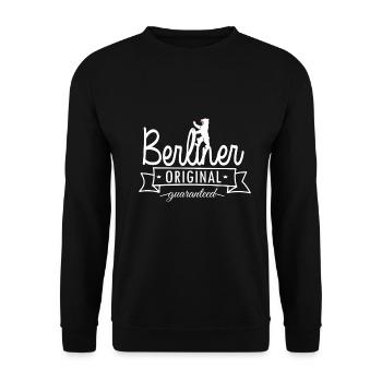 Berlin original fan design capital gift - Unisex Sweatshirt - black - Front - Alina (178cm) & Michal (187cm)
