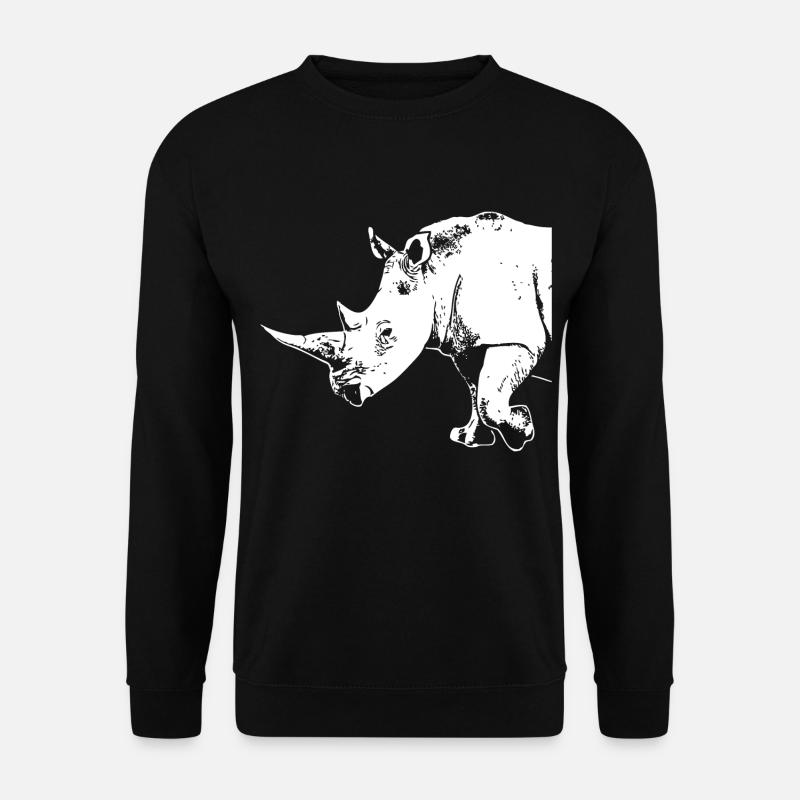 Rhino - Nashorn - Unisex Pullover - Schwarz
