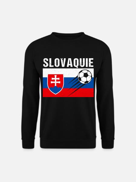 Slowakei Flagge Slowakisches Fußball Geschenk - Unisex Pullover - Schwarz