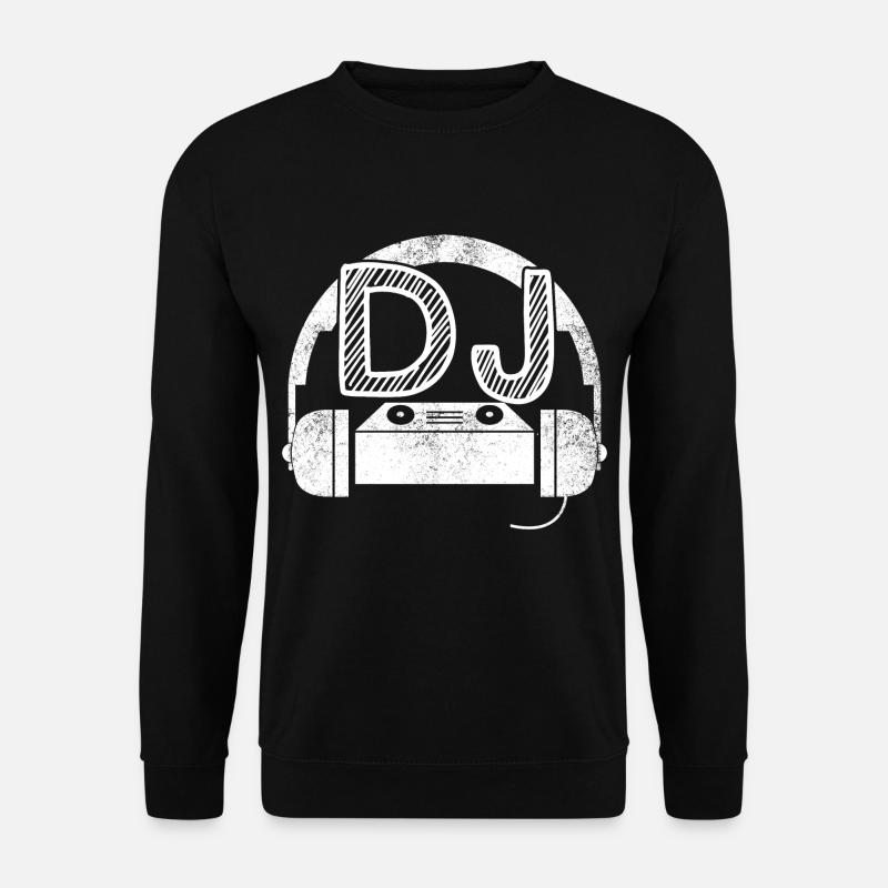 DJ mixer with headphones - Unisex Sweatshirt - black