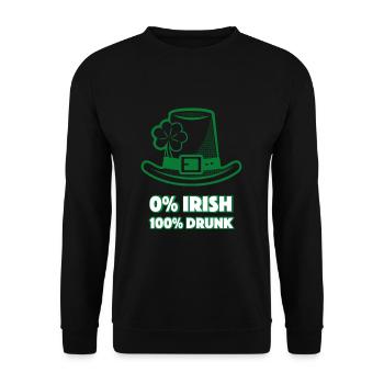 irlandais - Sweat-shirt Unisexe - noir - Devant - Alina (178cm) & Michal (187cm)