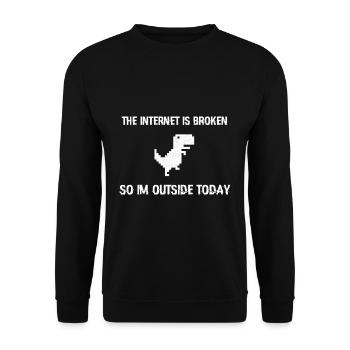 Funny internet is broken poison - Unisex Sweatshirt - black - Front - Alina (178cm) & Michal (187cm)
