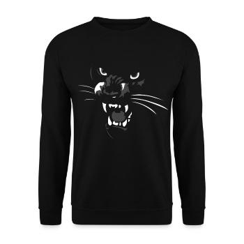 Black Panther cool beautiful mega - Unisex Sweatshirt - black - Front - Alina (178cm) & Michal (187cm)