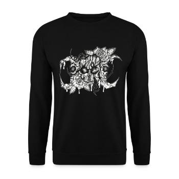 3 Lunes NB - Sweat-shirt Unisexe - noir - Devant - Alina (178cm) & Michal (187cm)
