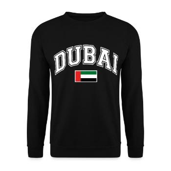 Dubai Flag - Unisex Sweatshirt - black - Front - Alina (178cm) & Michal (187cm)