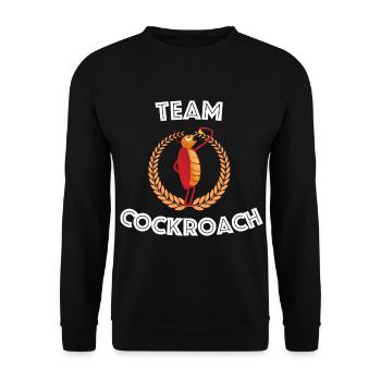 Team Cockroach - Design - Unisex Pullover - Schwarz - Vorne - Alina (178cm) & Michal (187cm)