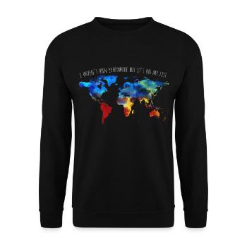 Je n'ai pas partout mais il est sur ma liste - Sweat-shirt Unisexe - noir - Devant - Alina (178cm) & Michal (187cm)