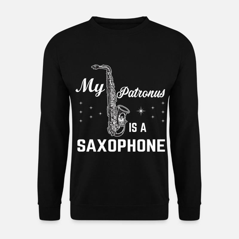 Saxophone Instrument Musik - Unisex Pullover - Schwarz