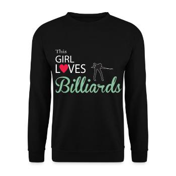 Billiard - Unisex Pullover - Schwarz - Vorne - Alina (178cm) & Michal (187cm)